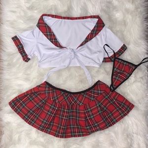 school girl skirt set
